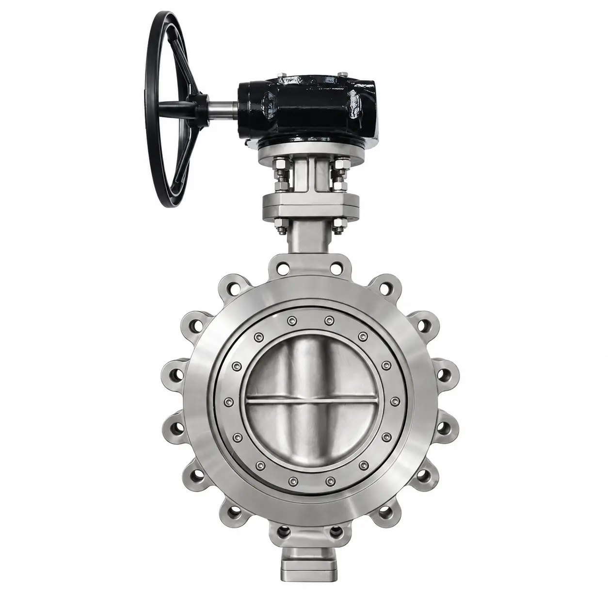 Gear-operated industrial lug butterfly valve